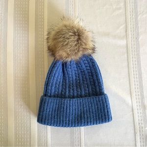 NWOT Knit Beanie with Detachable Pom Pom